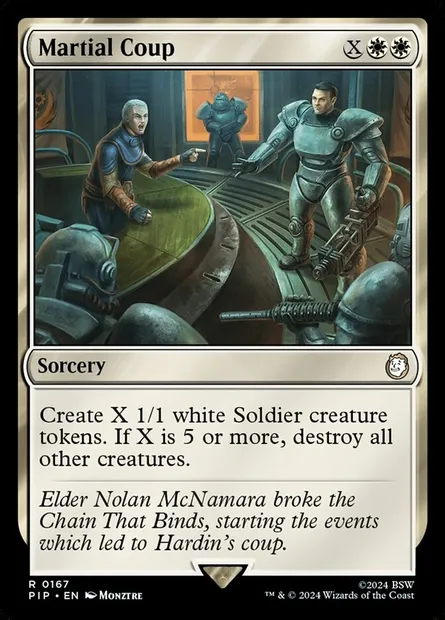 Martial Coup, Magic card PIP 167 — Fallout set