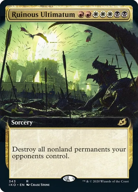 Ruinous Ultimatum, Magic card IKO 343 — Ikoria: Lair of Behemoths set