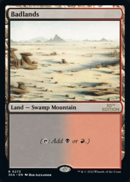 Badlands, Magic card 30A 273 — 30th Anniversary Edition set