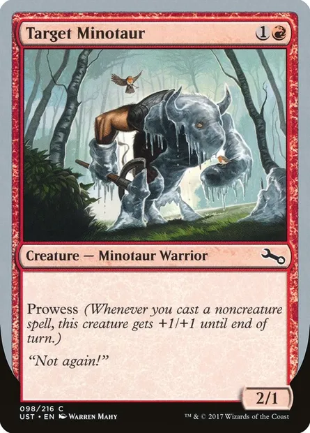 Target Minotaur, carte Magic UST 98a — extension Unstable