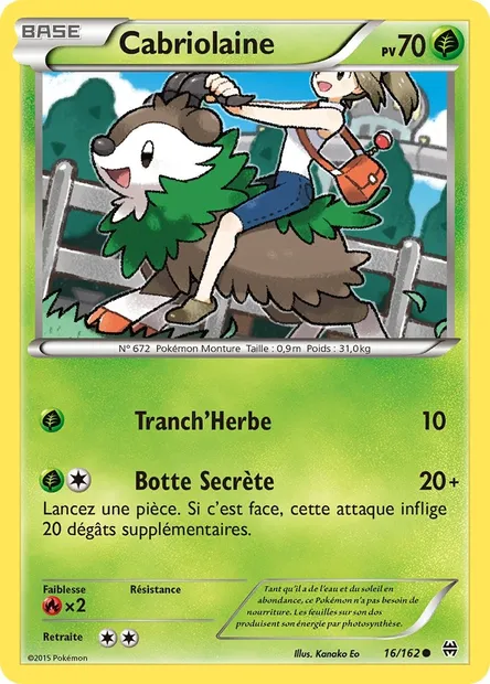 Cabriolaine, carte Pokémon BKT 16 — extension Impulsion Turbo