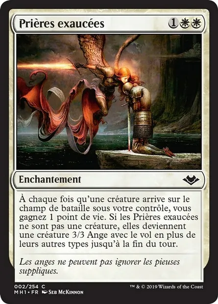 Prières exaucées, carte Magic MH1 2 — extension Horizons du Modern