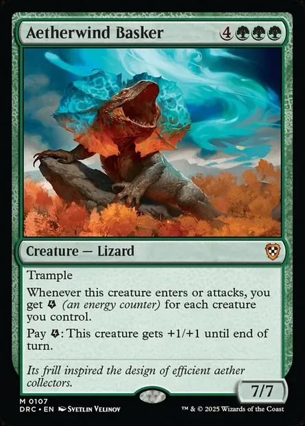 Aetherwind Basker, Magic card DRC 107 — Aetherdrift Commander set