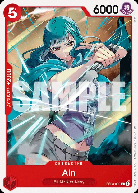 Ain, One Piece card EB03-002 — ONE PIECE HEROINES EDITION set