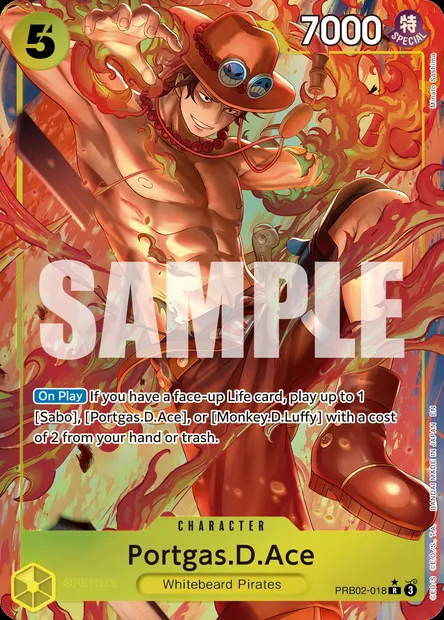 Portgas.D.Ace, One Piece card PRB02-018 — ONE PIECE CARD THE BEST vol.2 set