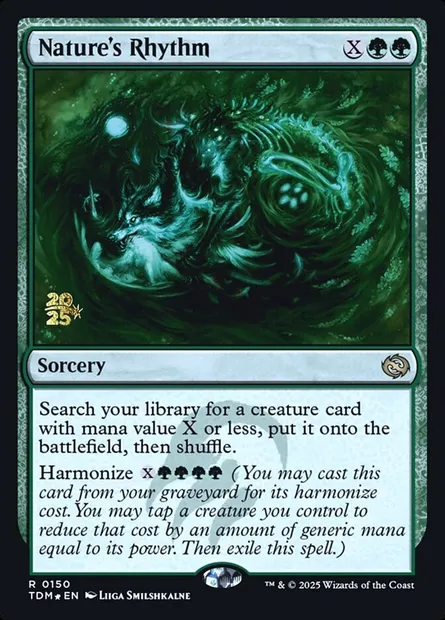 Rythme de la nature, carte Magic PTDM 150s — extension Tarkir: Dragonstorm Promos