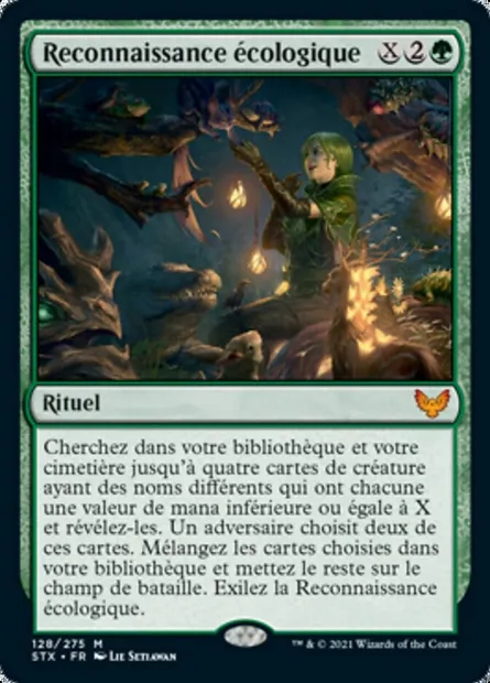 Reconnaissance écologique, carte Magic STX 128 — extension Strixhaven: l'Académie des Mages