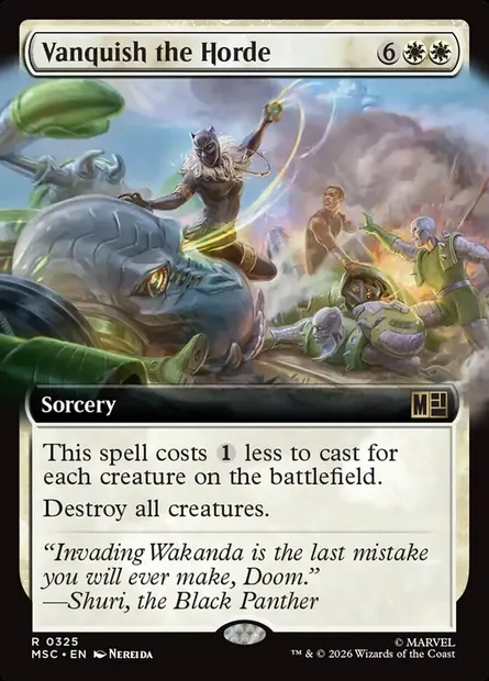 Vanquish the Horde, Magic card MSC 325 — Marvel Super Heroes Commander set