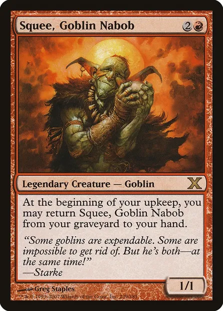 Squee, Goblin Nabob, Magic card 10E 239 — Tenth Edition set