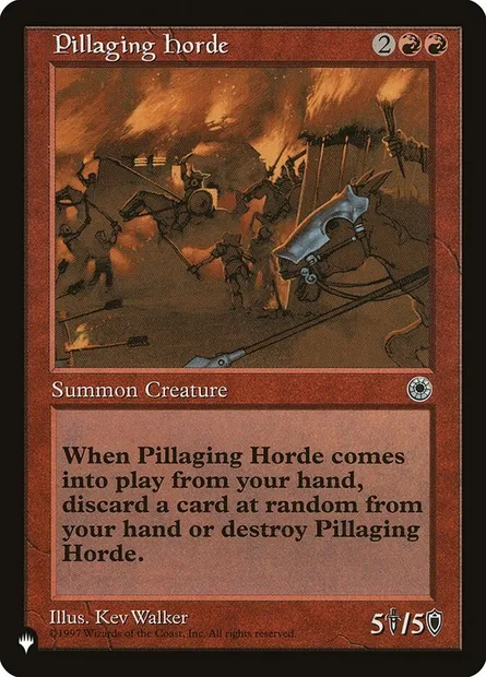 Pillaging Horde, Magic card PLST POR-142 — The List set