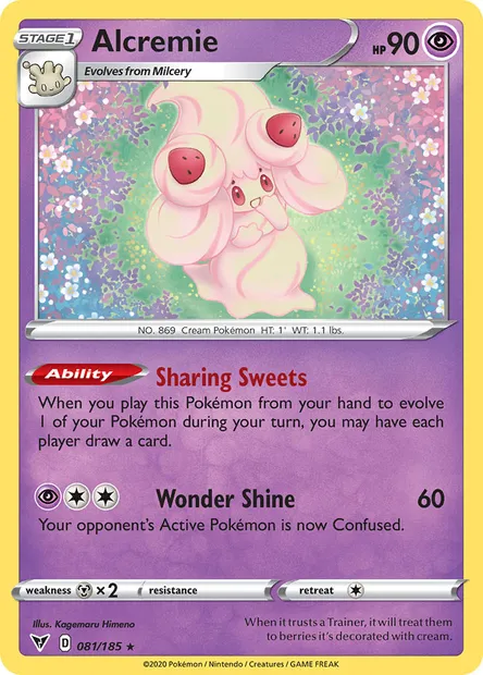 Alcremie, Pokémon card VIV 81 — Vivid Voltage set