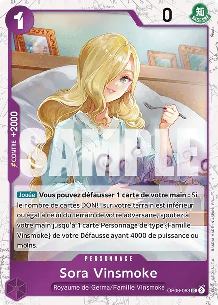 Sora Vinsmoke, carte One Piece OP06-063 — extension ONE PIECE CARD THE BEST