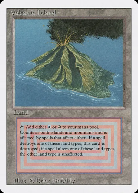 Volcanic Island, Magic card 3ED 291 — Revised Edition set