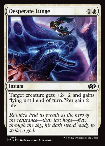 Desperate Lunge, Magic card J25 188 — Foundations Jumpstart set