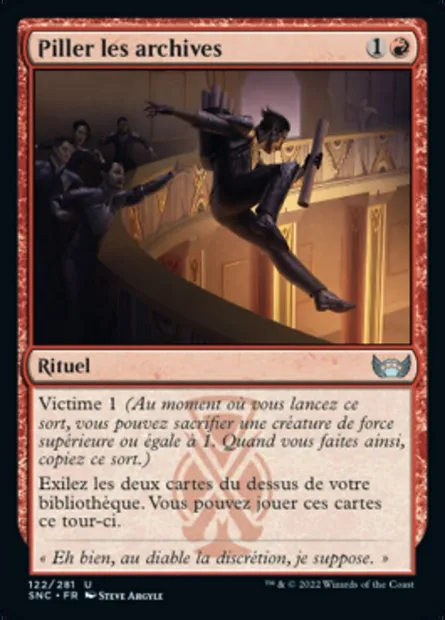 Piller les archives, carte Magic SNC 122 — extension Les rues de la Nouvelle-Capenna