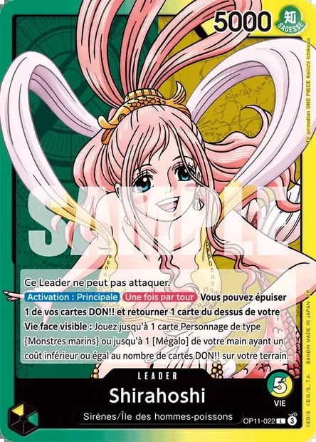 Shirahoshi, carte One Piece OP11-022 — extension DES POINGS VIFS COMME L'ÉCLAIR