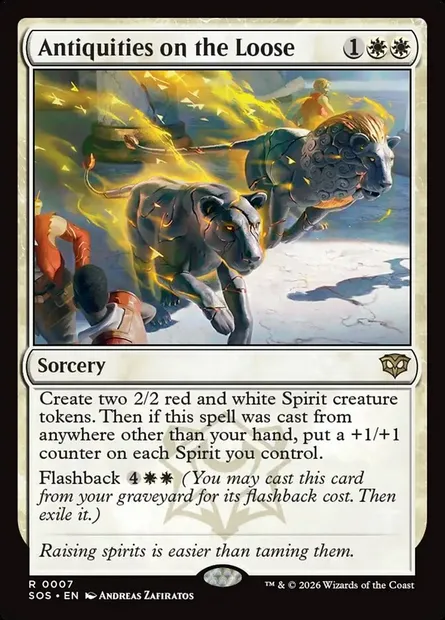 Antiquities on the Loose, Magic card SOS 7 — Secrets of Strixhaven set