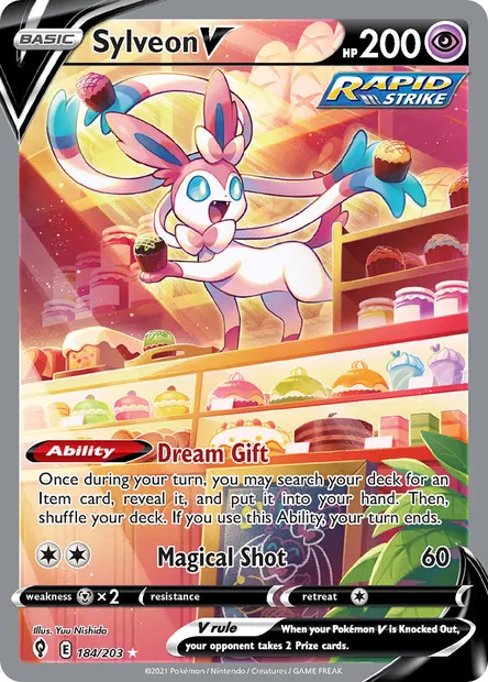 Sylveon V, Pokémon card EVS 184 — Evolving Skies set
