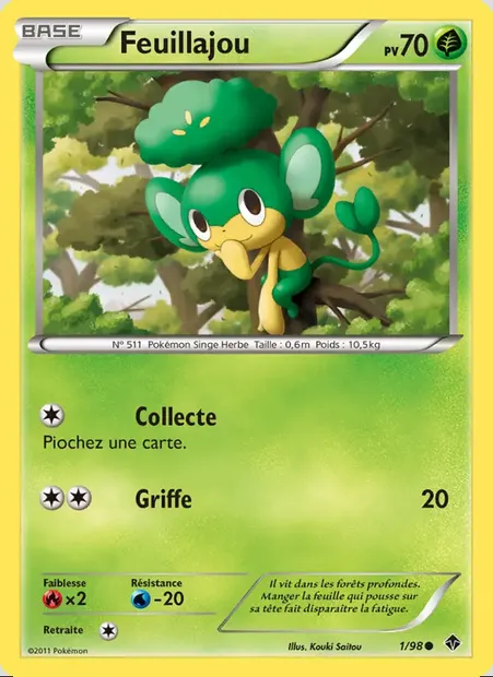 Feuillajou, carte Pokémon EPO 1 — extension Pouvoirs Émergents