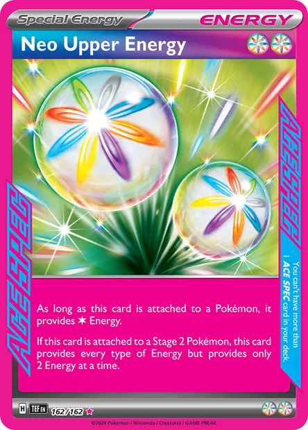 Neo Upper Energy, Pokémon card TEF 162 — Temporal Forces set