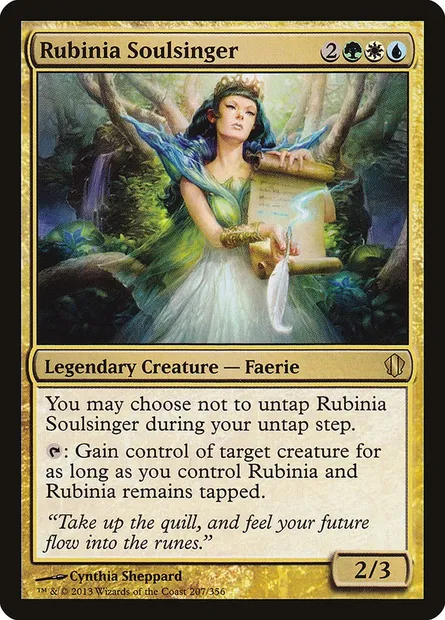 Rubinia Soulsinger, Magic card C13 207 — Commander 2013 set
