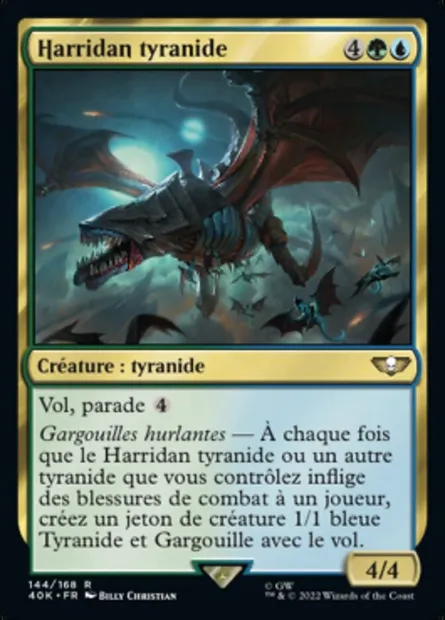 Harridan tyranide, carte Magic 40K 144 — extension Warhammer 40,000 Commander