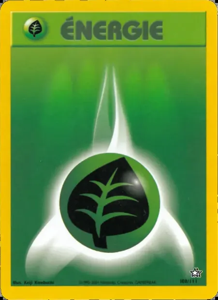 Énergie Plante, carte Pokémon NG 108 — extension Neo Genesis