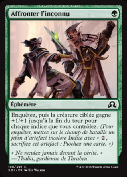 Affronter l'inconnu, carte Magic SOI 198 — extension Ténèbres sur Innistrad