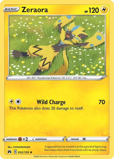 Zeraora, Pokémon card CRZ 052 — Crown Zenith set