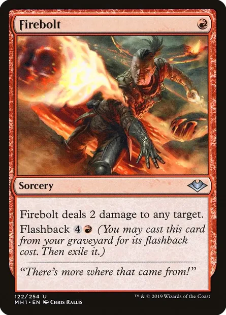 Firebolt, Magic card MH1 122 — Modern Horizons set