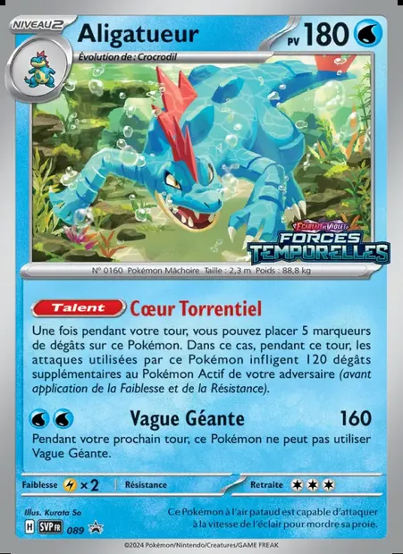 Aligatueur, carte Pokémon PR-SV 089 — extension SVP Black Star Promos