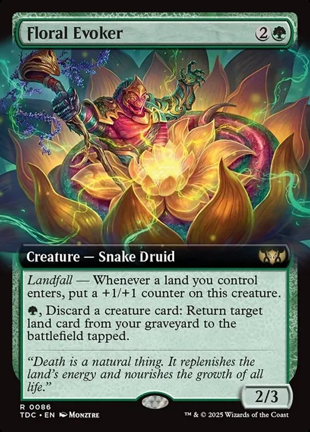 Floral Evoker, Magic card TDC 86 — Tarkir: Dragonstorm Commander set