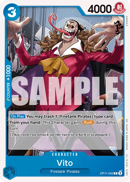 Vito, One Piece card OP11-042 — A FIST OF DIVINE SPEED set