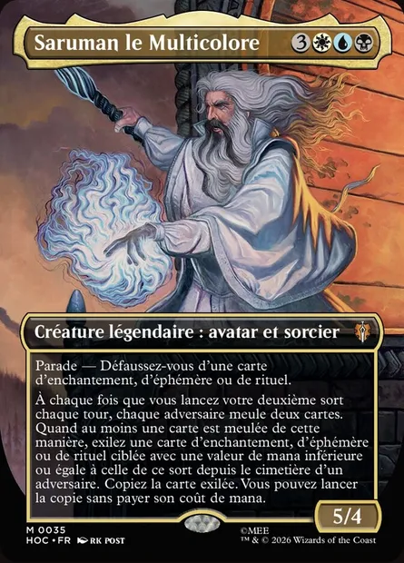 Saruman le Multicolore, carte Magic HOC 35 — extension The Hobbit Eternal