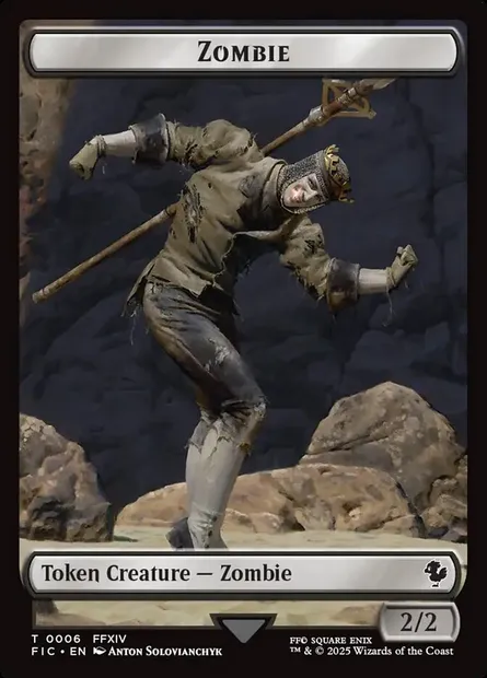 Zombie, carte Magic TFIC 6 — extension Final Fantasy Commander Tokens