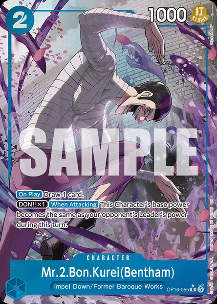 Mr.2.Bon.Kurei(Bentham), One Piece card OP16-055 — THE TIME OF BATTLE set