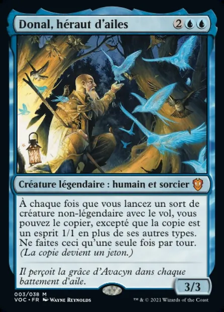 Donal, héraut d'ailes, carte Magic VOC 3 — extension Crimson Vow Commander