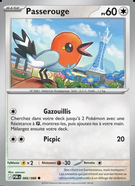 Passerouge, carte Pokémon POR 066 — extension Équilibre Parfait
