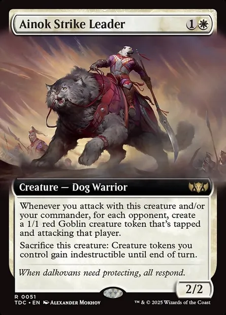 Ainok Strike Leader, Magic card TDC 51 — Tarkir: Dragonstorm Commander set