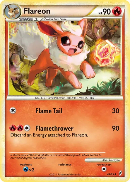 Pyroli, carte Pokémon CL 44 — extension L'appel des Légendes