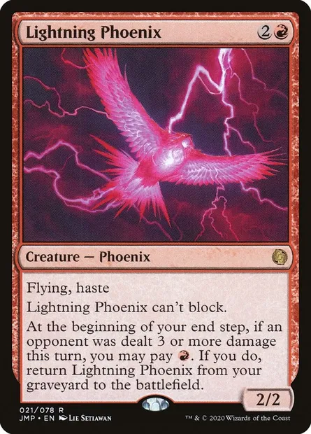 Lightning Phoenix, carte Magic JMP 21 — extension Jumpstart