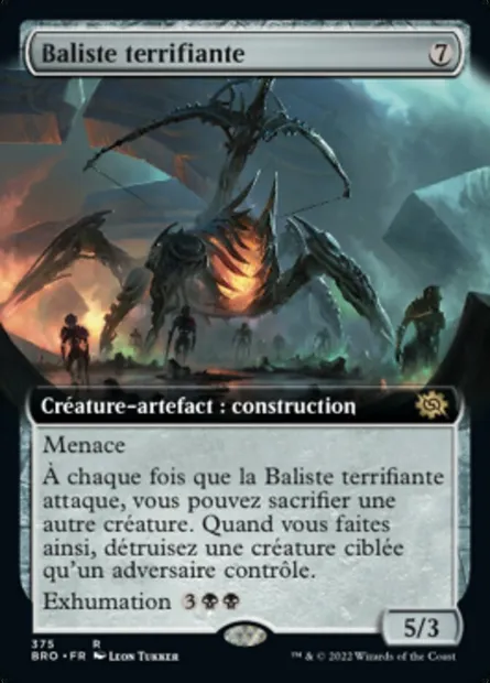 Baliste terrifiante, carte Magic BRO 375 — extension La Guerre Fratricide