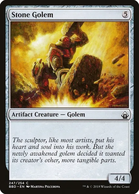 Golem de pierre, carte Magic BBD 247 — extension Battlebond