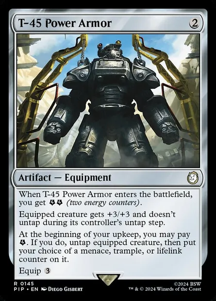 T-45 Power Armor, Magic card PIP 145 — Fallout set