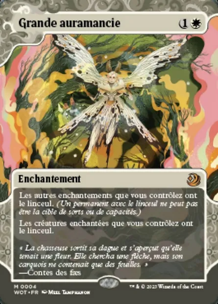 Grande auramancie, carte Magic WOT 4 — extension Wilds of Eldraine: Enchanting Tales