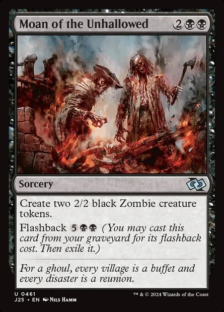 Moan of the Unhallowed, Magic card J25 461 — Foundations Jumpstart set
