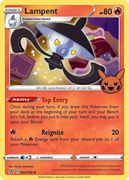 Lampent, Pokémon card TOT22 032 — Trick or Trade set