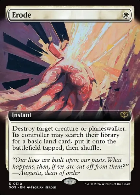 Erode, Magic card SOS 310 — Secrets of Strixhaven set