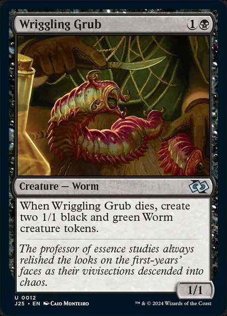 Wriggling Grub, Magic card J25 12 — Foundations Jumpstart set