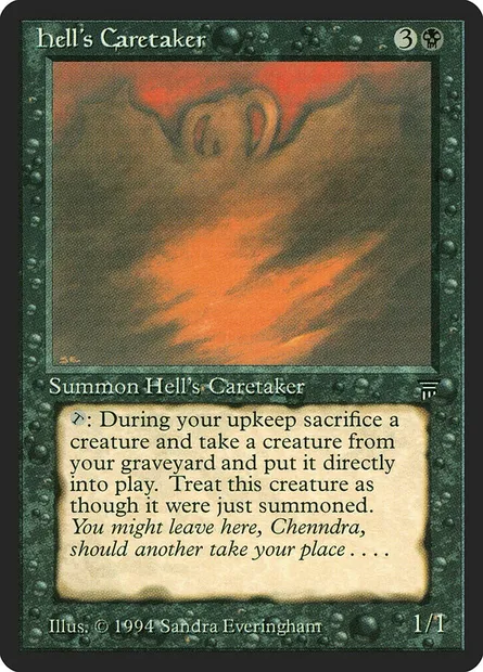 Concierge de l'enfer, carte Magic LEG 104 — extension Legends